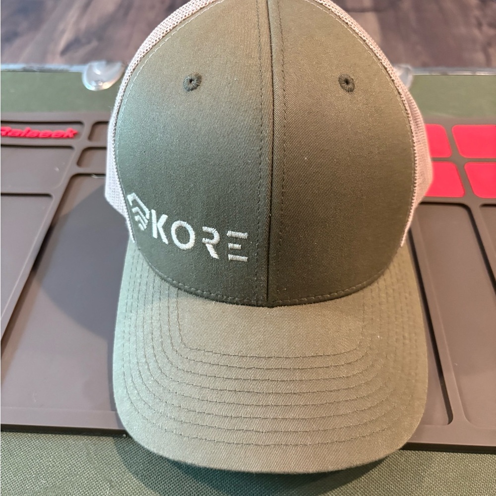 KORE Olive Green and Tan Cap